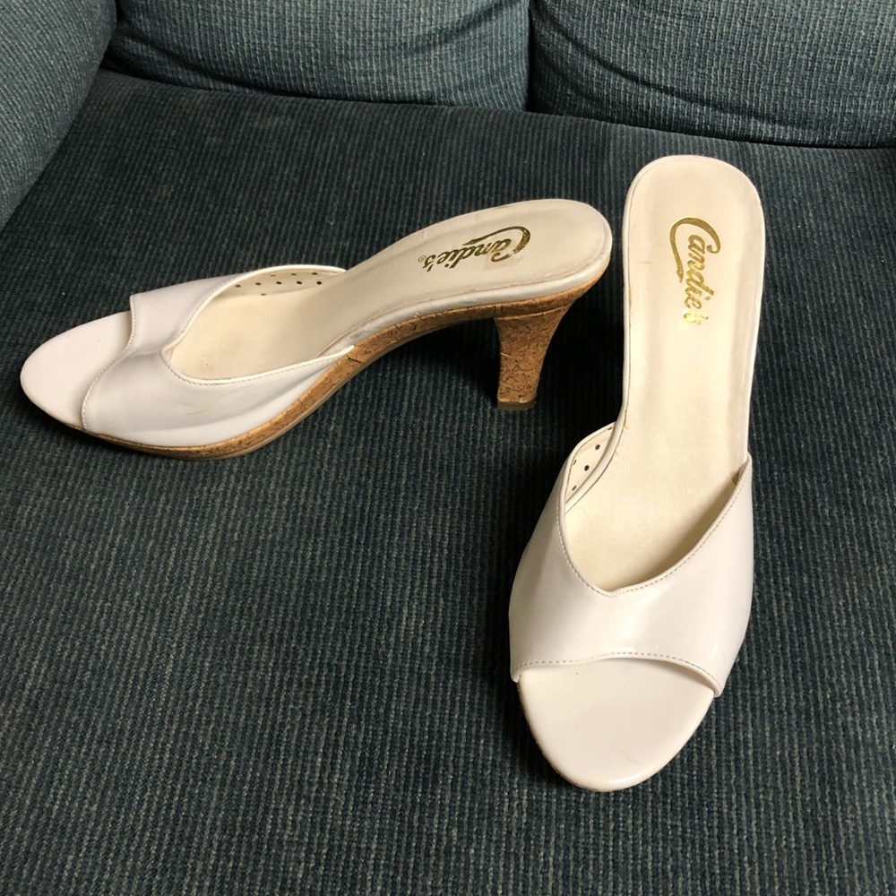 Candies High Heels white Patent leather SZ 7